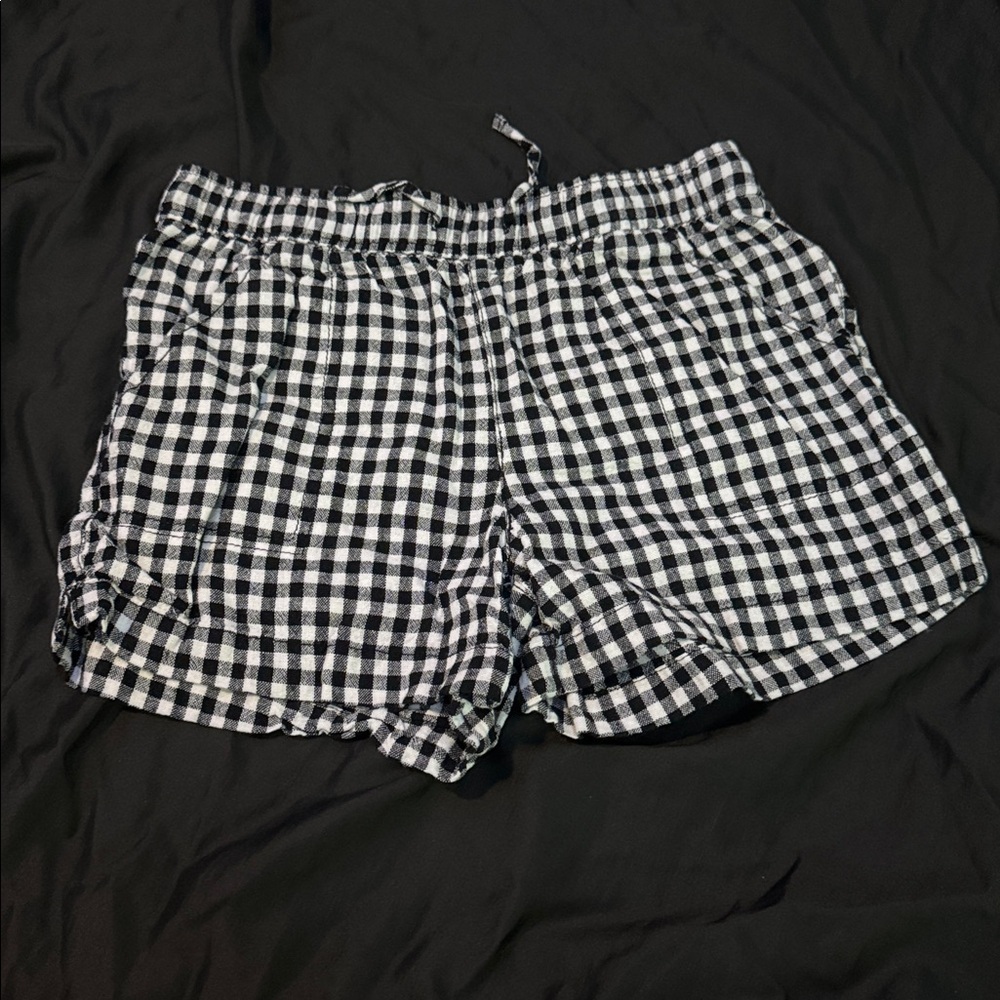 Old Navy Black and White Checkered Kids Shorts